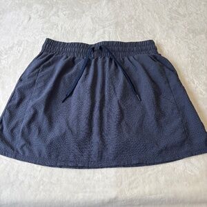 Adidas Lined Skirt Womens Size Large Blue Check Golf Tennis Casual Seersucker